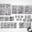 Socles Carrés/ Toppers texturés - Ruines ancestrales - Lot de 20  