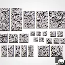 Socles Carrés/ Toppers texturés - Désert - Lot de 20 