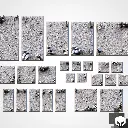 Socles Carrés/ Toppers texturés - Crystal - Lot de 20