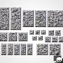 Socles Carrés/ Toppers texturés - Cranes - Lot de 20