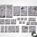 Socles Carrés/ Toppers texturés - Trésors - Lot de 20