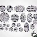 Socles Ronds / Toppers texturés - Usine - Lot de 20