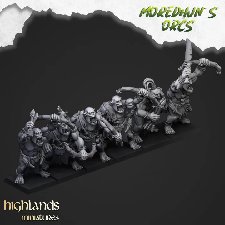 Highlands Miniatures - Orc sauvages archers