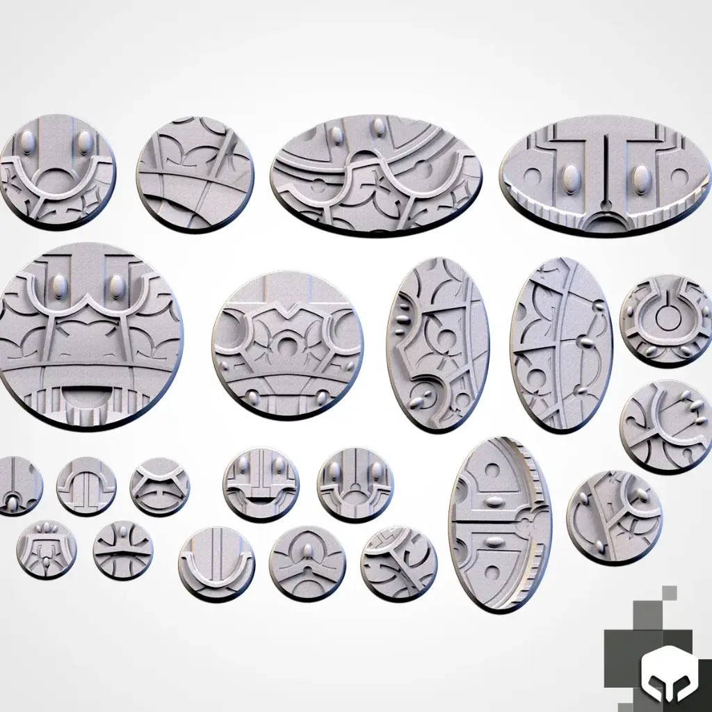 Socles Ronds / Toppers texturés - Temple Magic - Lot de 20 (25mm)