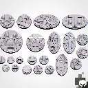 Socles Ronds / Toppers texturés - Temple Magic - Lot de 20