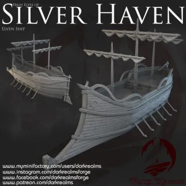 Dark Realms - Silver Haven - Bateau haut elfe