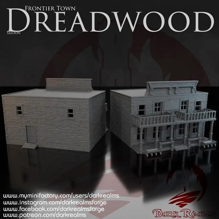 Dark realms - Frontier Town - Dreadwood Saloon  (28mm)