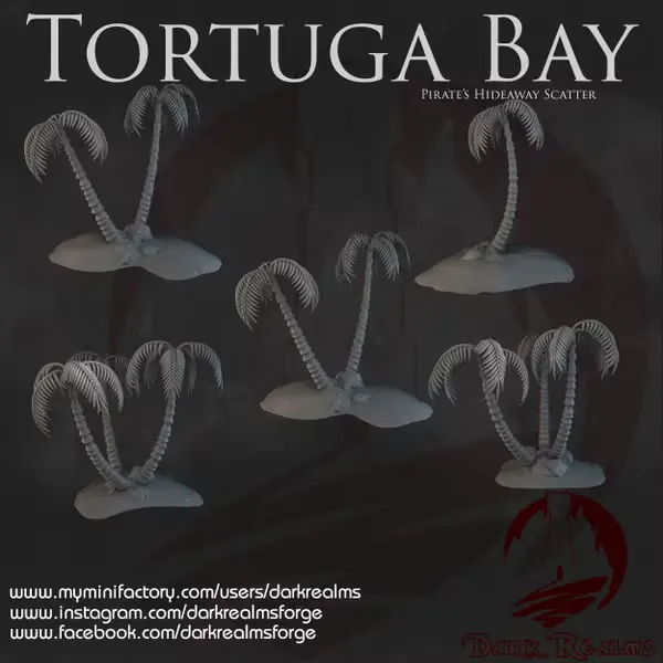 Dark realms - Dark Realms - Tortuga - Palmiers (28mm)