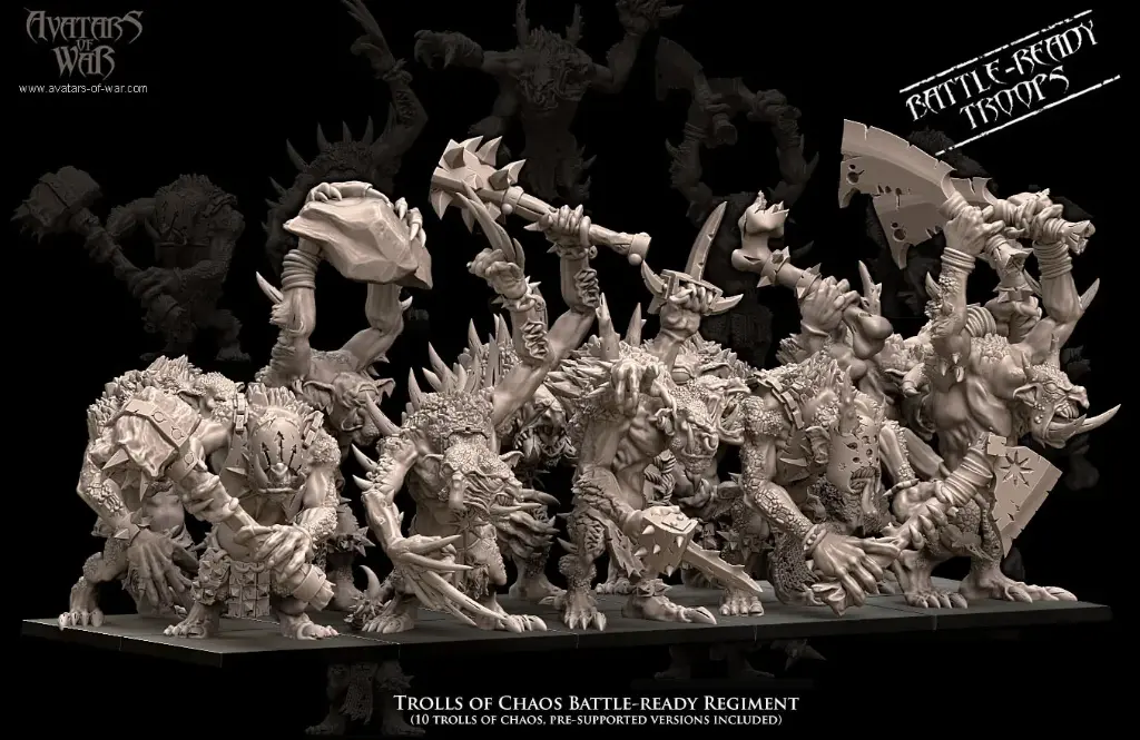 Avatars of War - Régiment de Trolls du Chaos  (battle-ready)