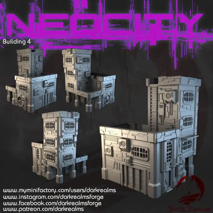 Dark realms - Neocity - Batiment 1 (28mm)