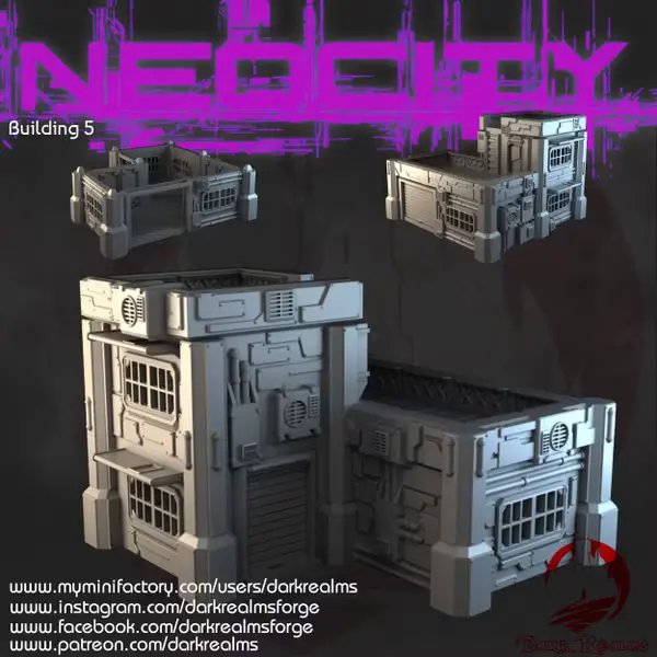 Dark realms - Neocity - Batiment 2 (28mm)