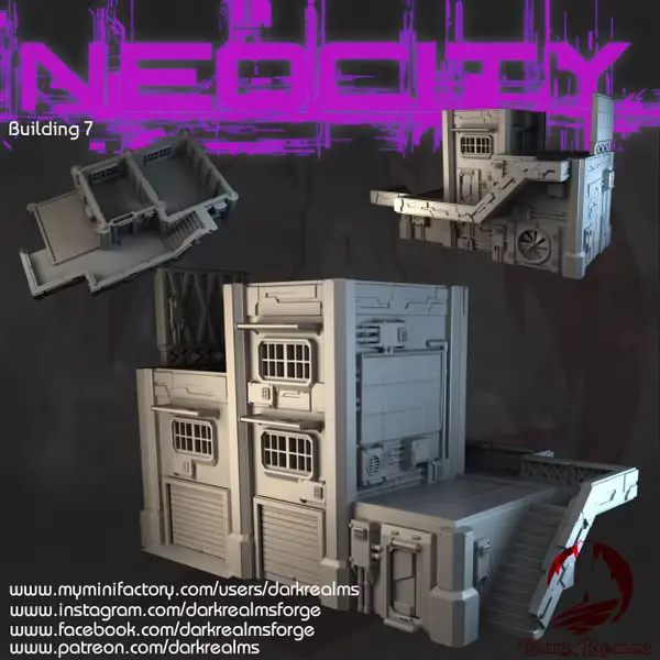 Dark realms - Neocity - Batiment 4 (28mm)
