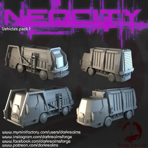 Dark realms - Neocity - Vehicules (X4)