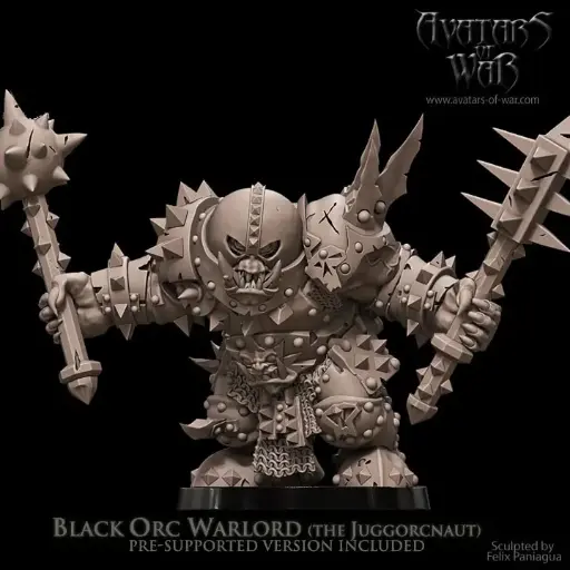 Avatars of War - Seigneur orc noir double arme à pied