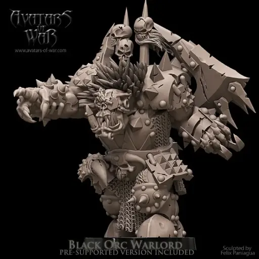 Avatars of War - Seigneur orc noir arme lourde