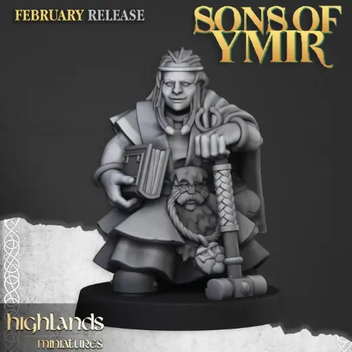 Highlands Miniatures - Prêtre runique naine