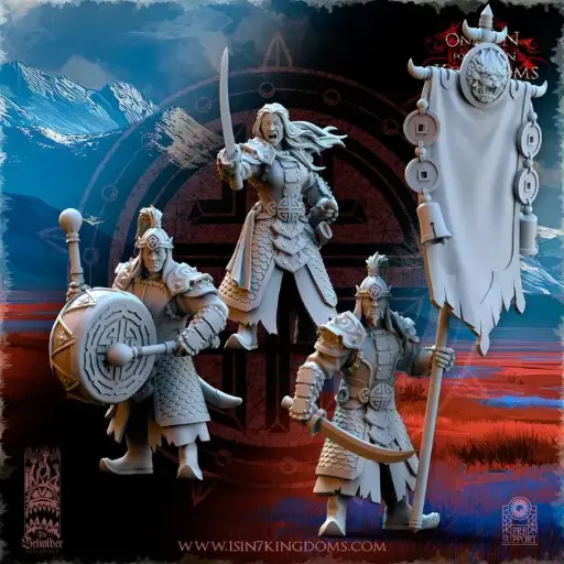 The Beholder miniatures- Astarii - Etat major guerriers