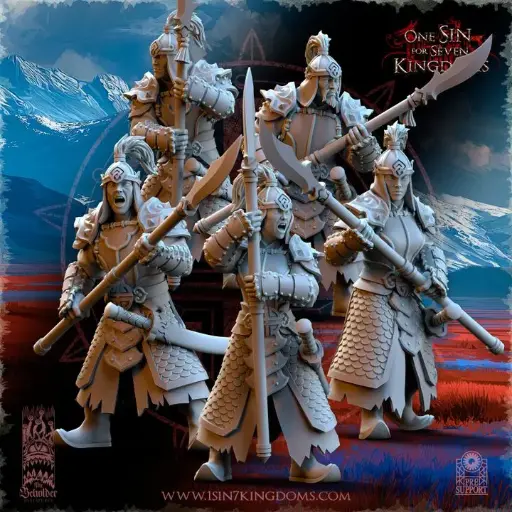 The Beholder miniatures- Astarii - Guerrier lances