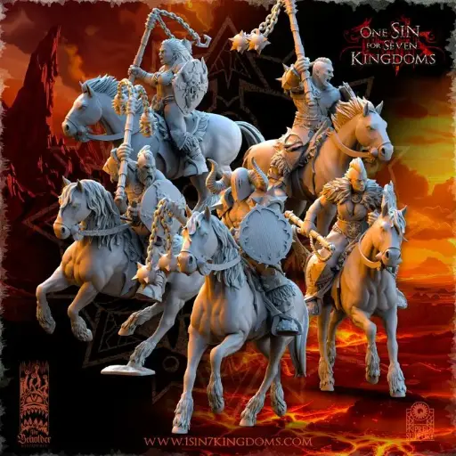 The Beholder miniatures- Guerriers corrompus - Maraudeurs Montés Fléaux