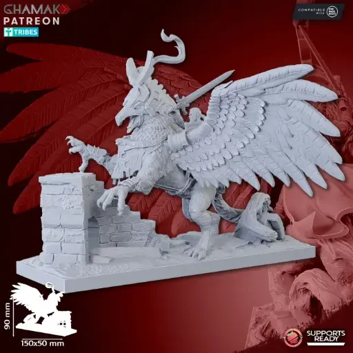 Ghamak - Fantasy - Empire - Empereur sur griffon de guerre