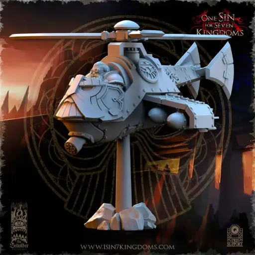 The Beholder miniatures- Nains - Hélico bombardier