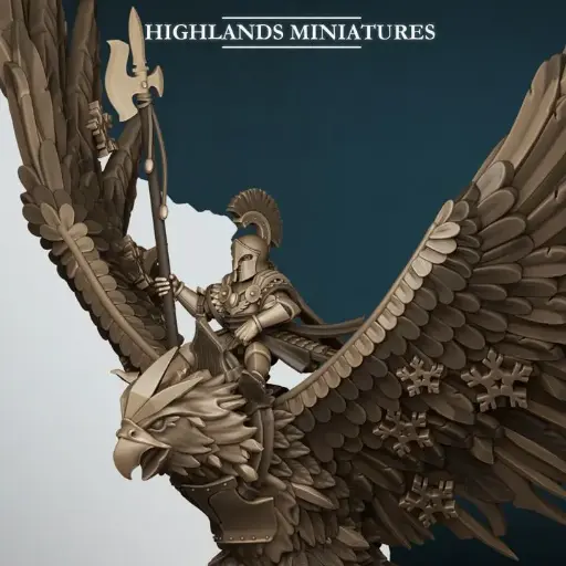Highlands Miniatures - Seigneur haut elfe sur Phoenix de givre 