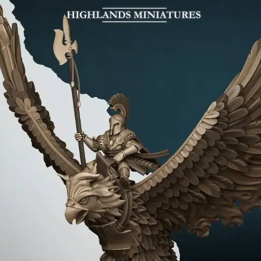 Highlands Miniatures - Seigneur haut elfe sur Phoenix de feu