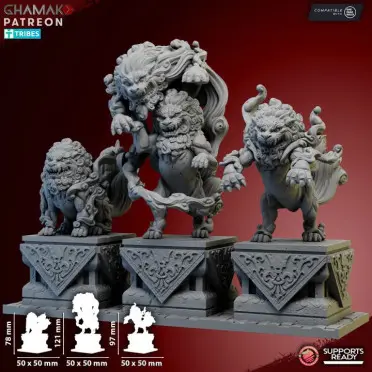 Ghamak - Fantasy - Akai - Komainu Statue