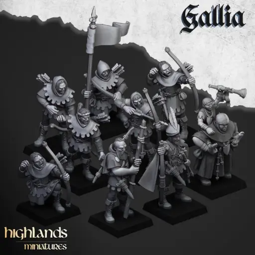 Highlands Miniatures - Bretons - Archers de Sherwood
