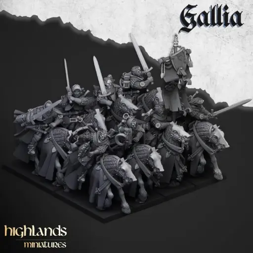 Highlands Miniatures - Bretons - Chevaliers de la quête montés