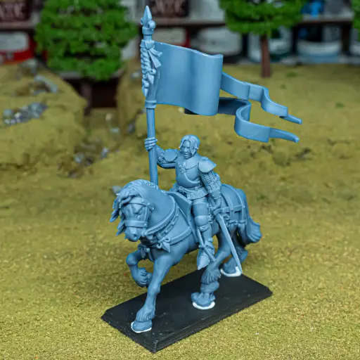 Highlands Miniatures - Bretons - Baron porteur de grande bannière monté sur destrier