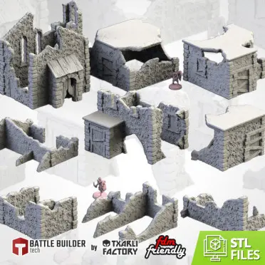 Txarli - Décors Fantasy - Village en ruines