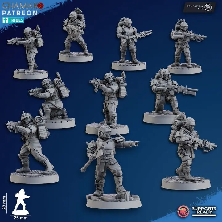 Ghamak - Fell Strike Squad (corrupted assault team) x10 | arakis-miniatures