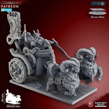 Ghamak - Fantasy - Seigneur nain sur char