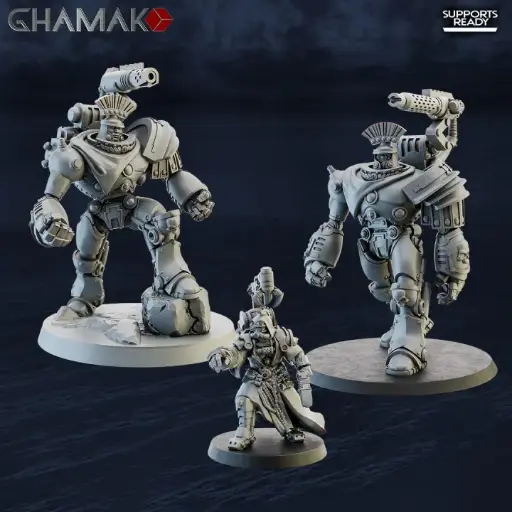 Ghamak - Martian Cult Iron Golems (2 golems + 1 personnage)
